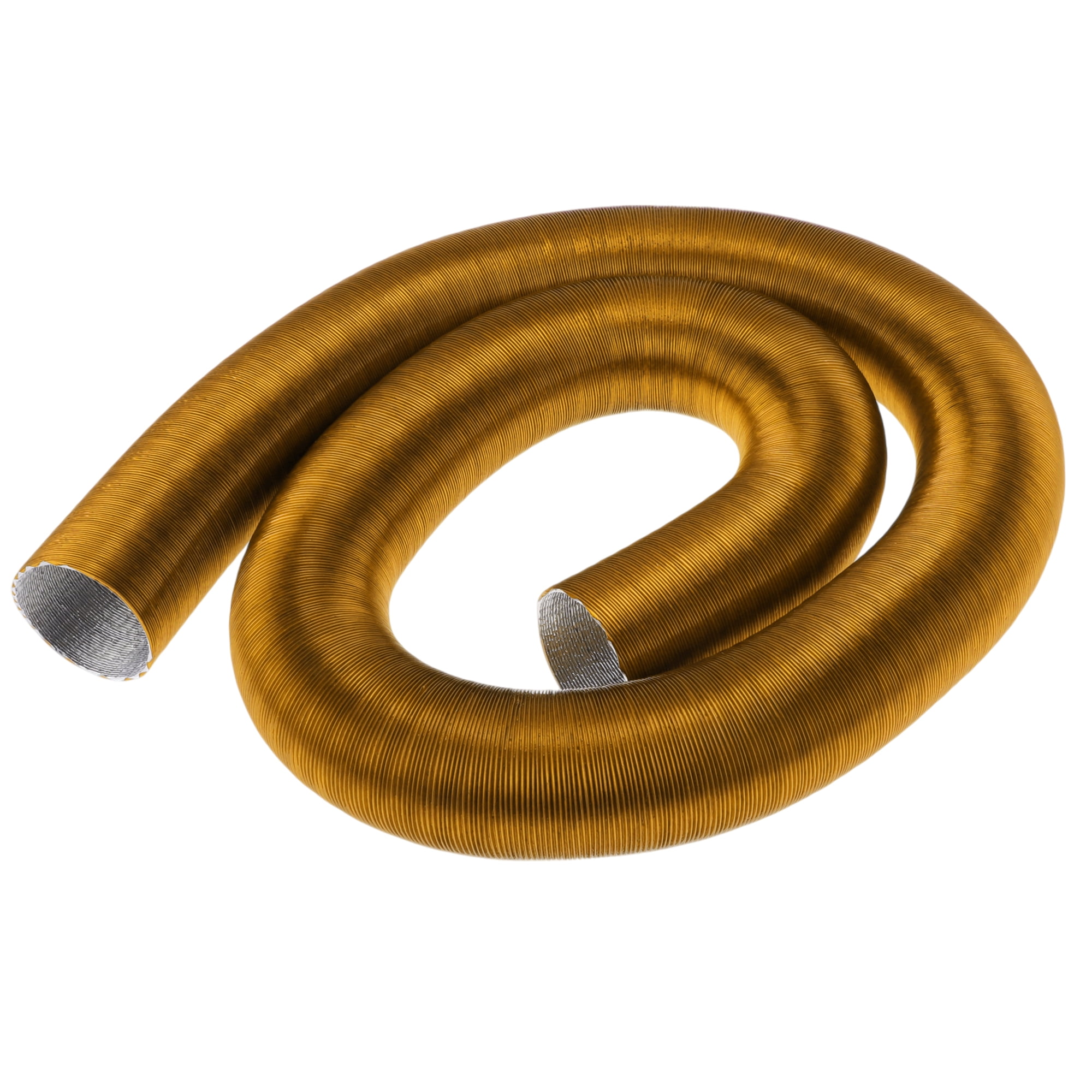 Unique Bargains 60mm Dia 300cm Car Heater Duct Pipe   Aluminum Foil Warm Air Ducting Hose for Diesel Heater Gold Tone