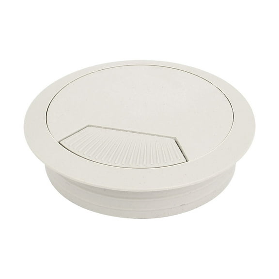 Unique Bargains 60mm Mounting Hole Gray Plastic PC Computer Desk Table Grommet Cable Tidy Cover