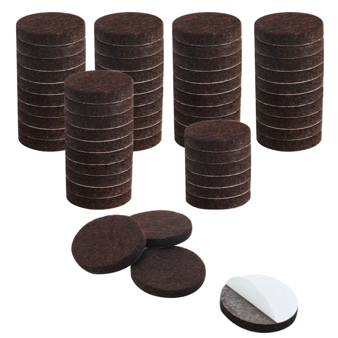 Unique Bargains 60pcs Felt Pads Round 1 1/2 Inch Self Stick Anti-scratch Floor Protector