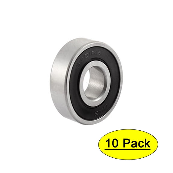 Unique Bargains 6201-2RS 12mm Inner Dia 32mm OD Shielded Ball Bearing for Electric Motor 10 Pcs