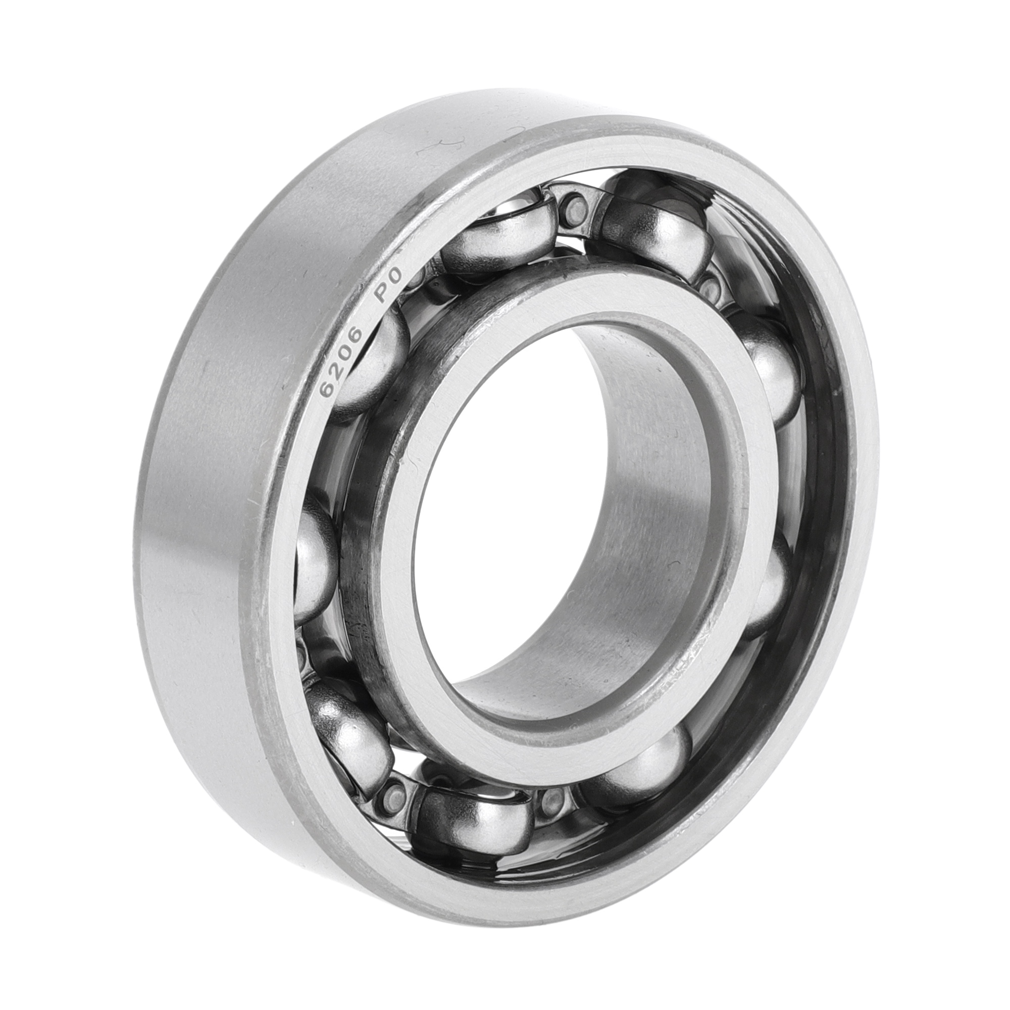 Unique Bargains 6206 Deep Groove Ball Bearings P0 30x62x16mm Lubricated Bearings Open Type Silver Tone Scooter Skateboard Wheel