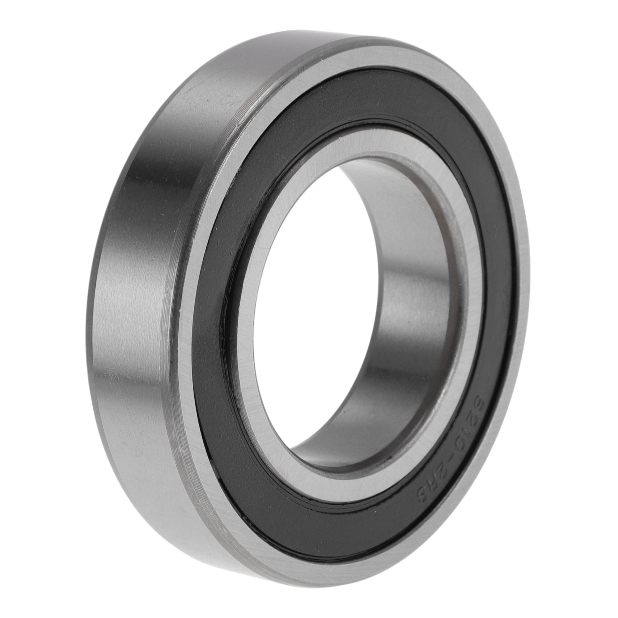 Unique Bargains 6210DDU Deep Groove Ball Bearings 50x90x20mm P4 Double Rubber Seal Lubricated Bearings 1 Pcs Car Silver Tone,Black