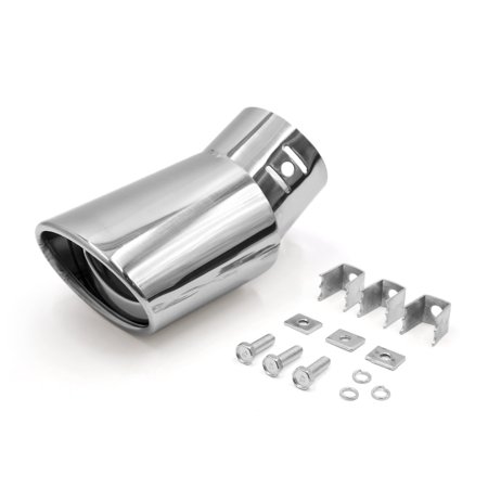 Unique Bargains 62mm Inlet Stainless Steel Modified Exhaust Muffler Tip Pipe Tail for Auto Car
