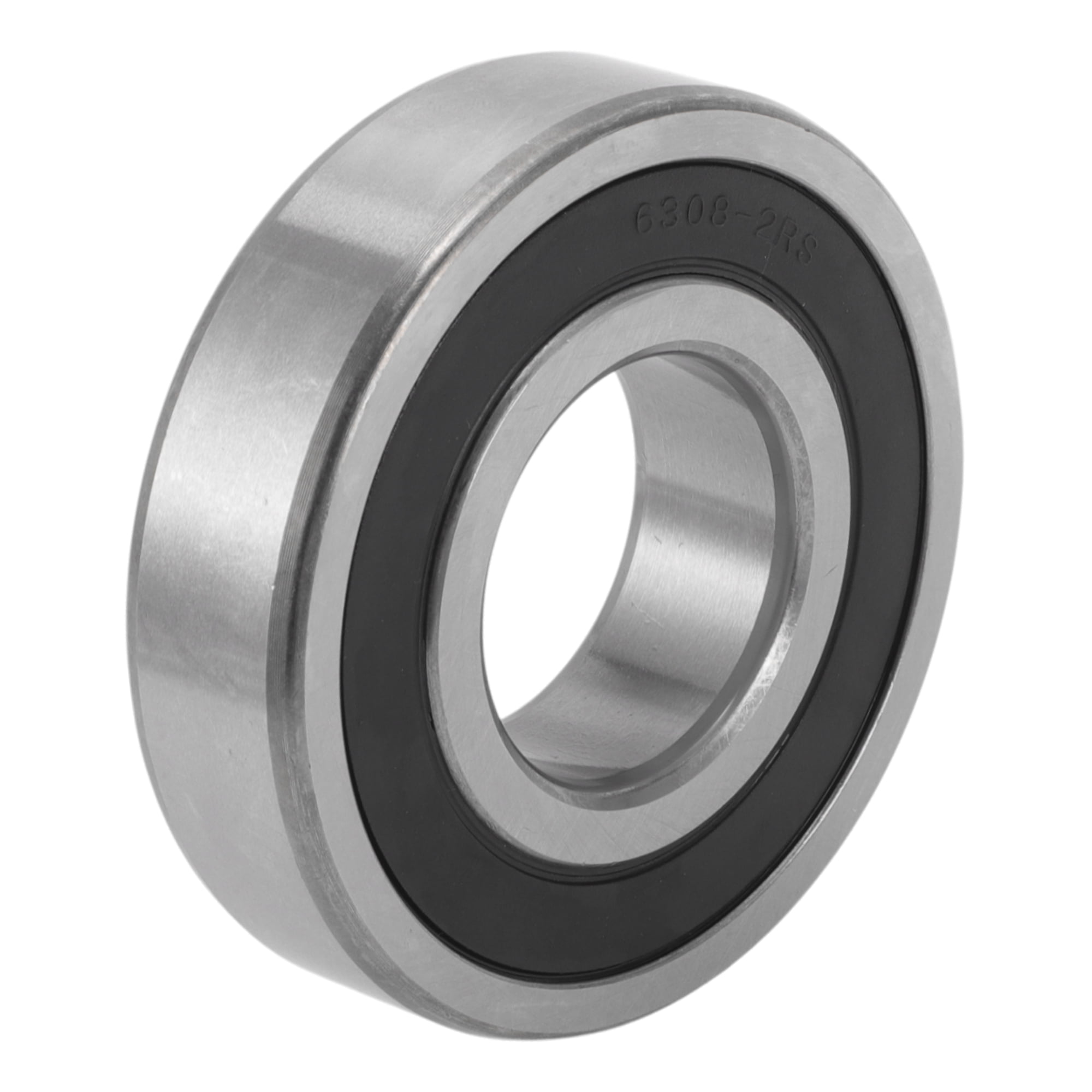 Unique Bargains 6308DDU Deep Groove Ball Bearings 40x90x23mm P5 Double Rubber Seal Lubricated Bearings 1 Pc Car Scooter Skateboard Wheel Universal Silver Tone Black
