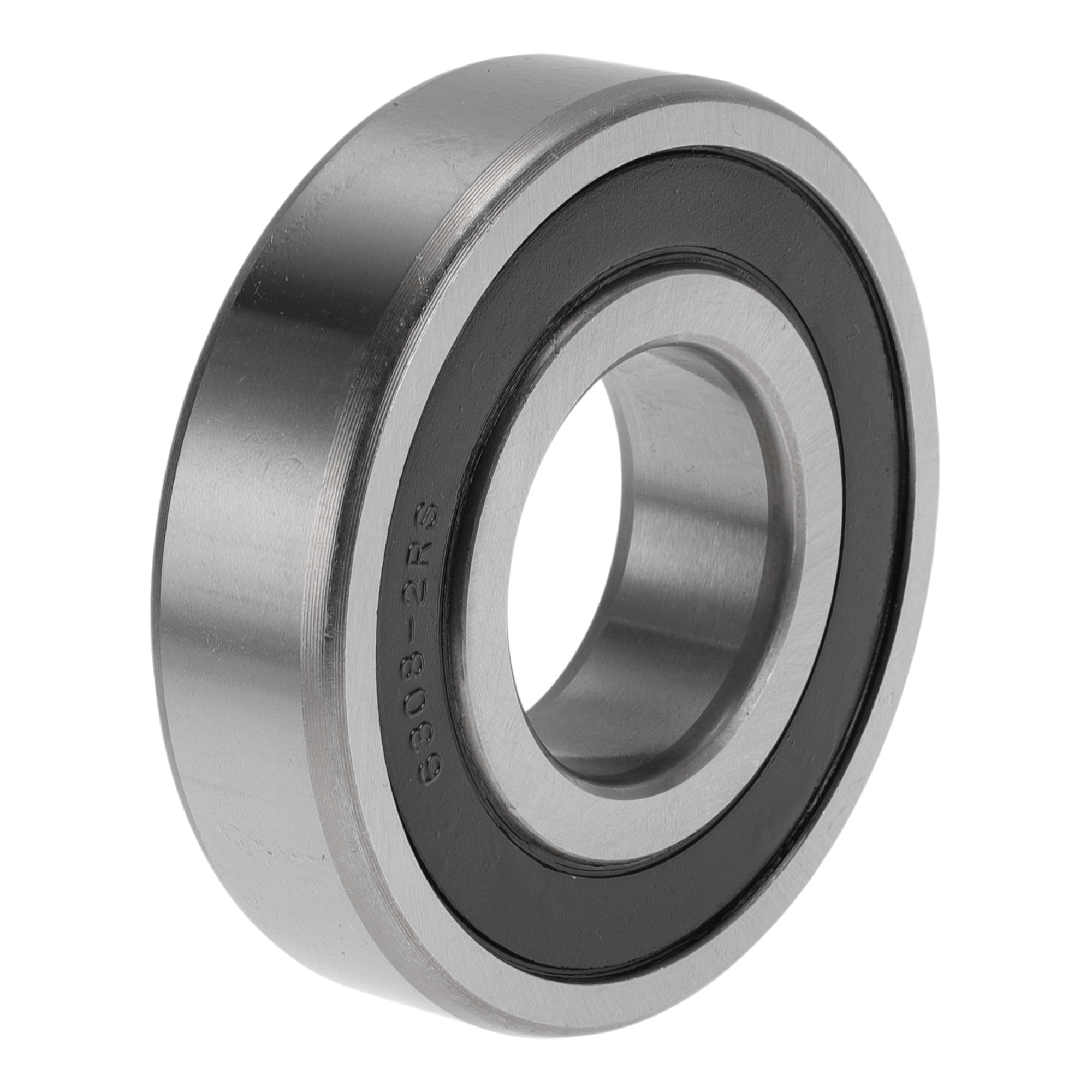 Unique Bargains 6308VV Deep Groove Ball Bearings 40x90x23mm P4 Double Rubber Seal Lubricated Bearings 1 Pcs Car Silver Tone,Black