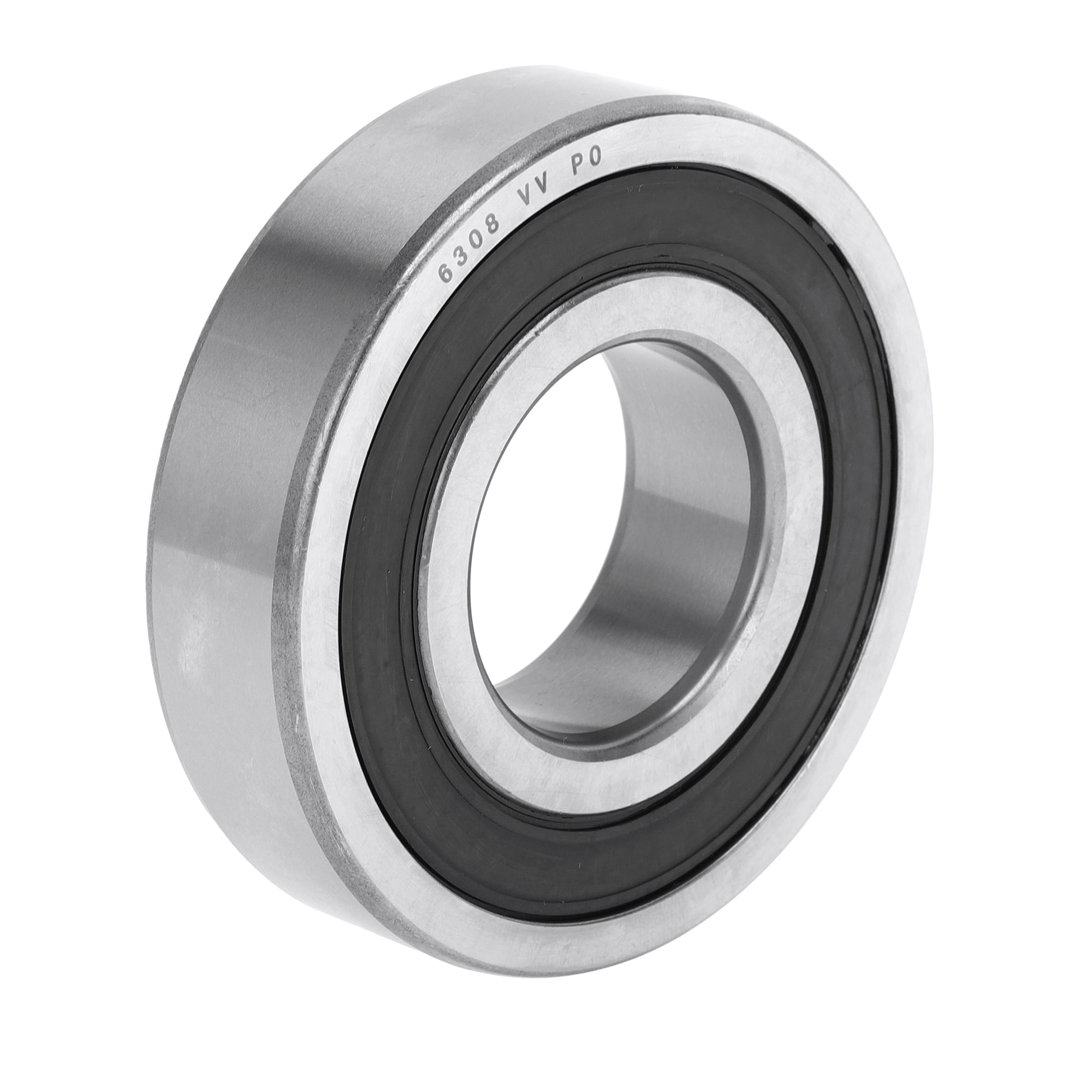 Unique Bargains 6308VV Deep Groove Ball Bearings P0 40x90x23mm Lubricated Bearings Double Rubber Seal Black Silver Tone Scooter Skateboard Wheel