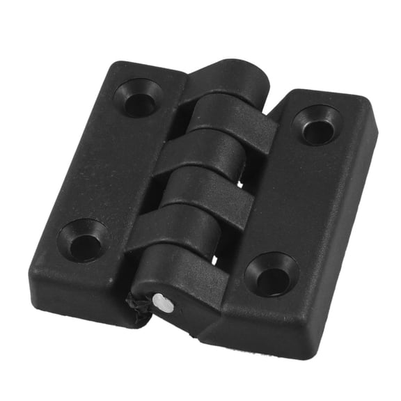 Unique Bargains 65mm x 64mm 2 Leaves Reinforced Plastic Door Bearing  Hinge Black