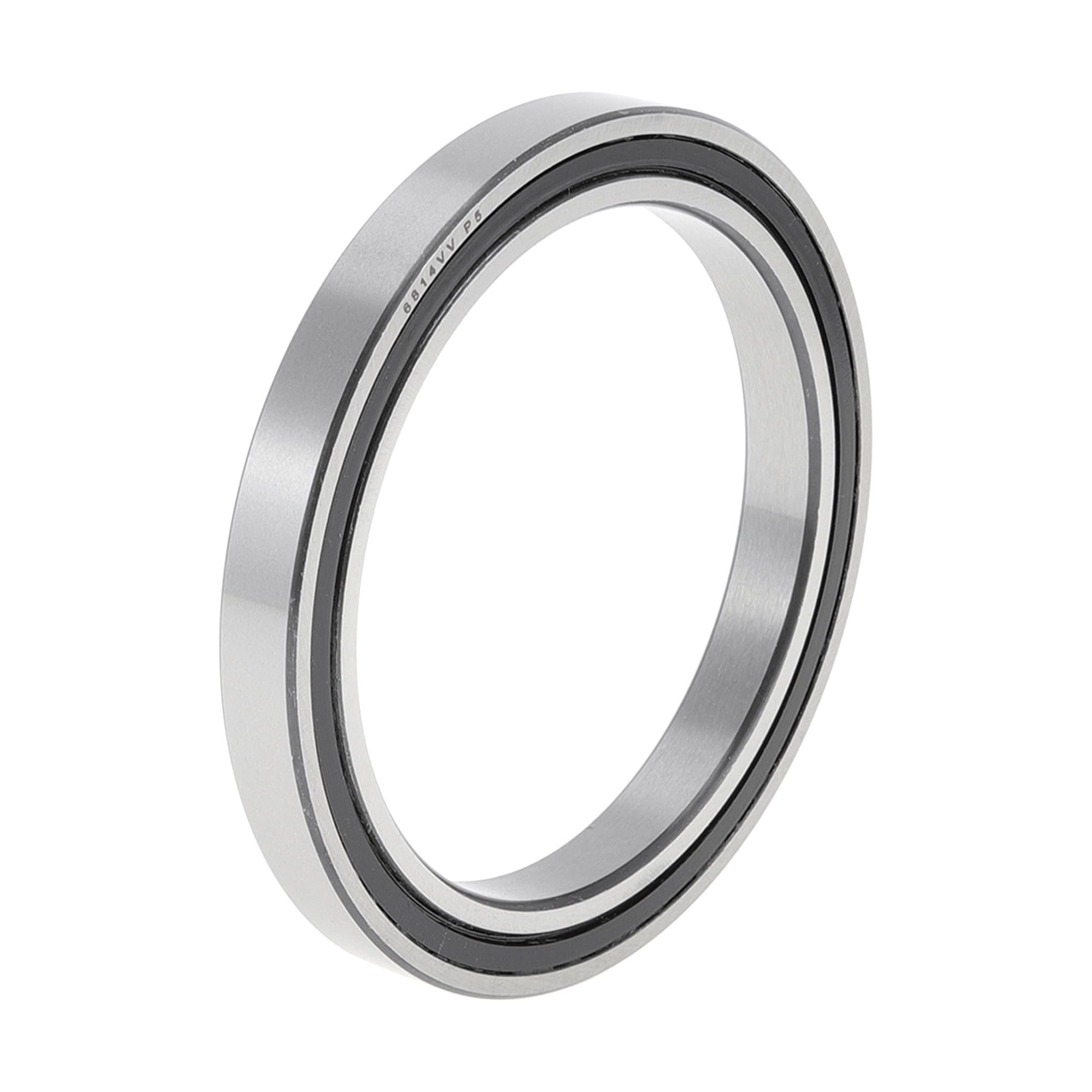 Unique Bargains 6814VV Deep Groove Ball Bearings 70x90x10mm P5 Double Rubber Seal Lubricated Bearings 1 Pc Car Scooter Skateboard Wheel Universal Black Silver Tone