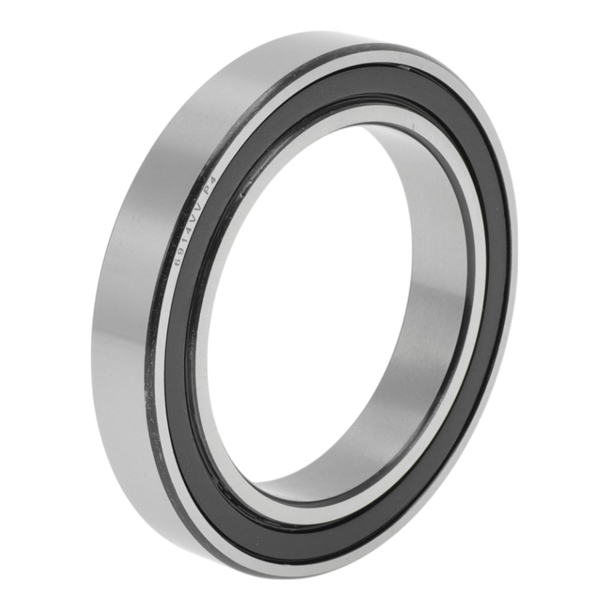 Unique Bargains 6914VV Deep Groove Ball Bearings 70x100x16mm P4 Double Rubber Seal Lubricated Bearings 1 Pc Car Scooter Skateboard Wheel Universal Silver Tone Black