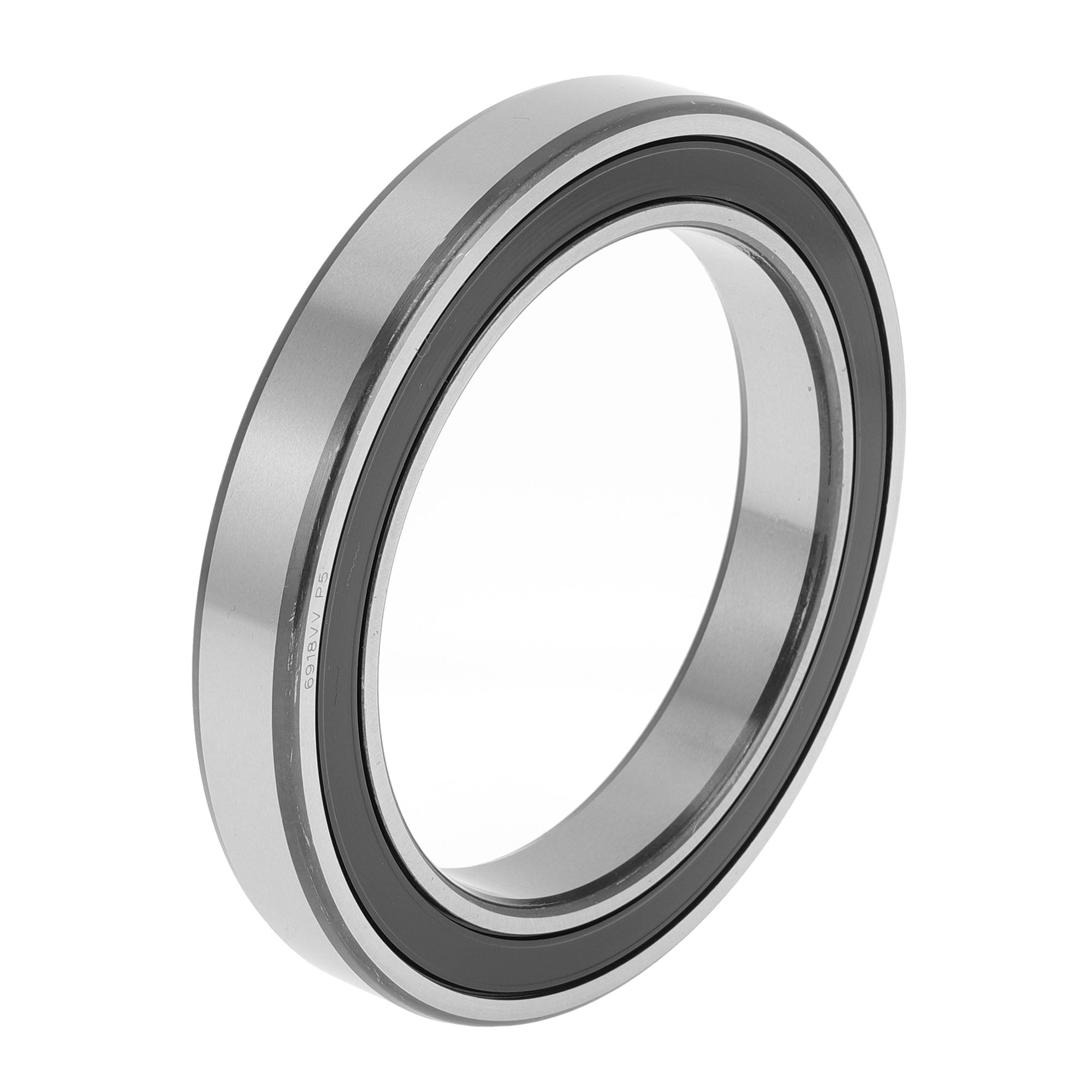 Unique Bargains 6918VV Deep Groove Ball Bearings 90x125x18mm P5 Double Rubber Seal Lubricated Bearings 1 Pc Car Scooter Skateboard Wheel Universal Black Silver Tone