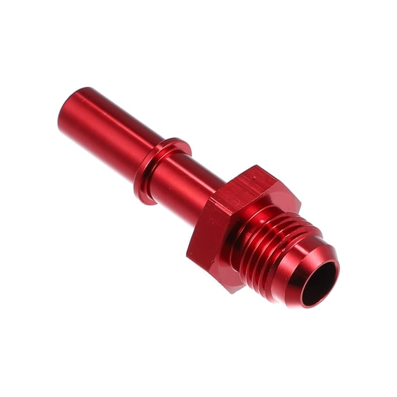 Unique Bargains 6AN Male to 3/8" Fuel Hose Pipe Quick Disconnect Adapter Connector Push on EFI Fitting Red