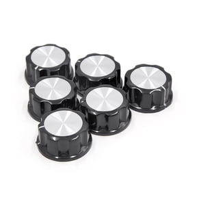 Unique Bargains 6Pcs 6mm Knurled Shaft Insert Dia. Potentiometer Control Knobs w Screw Inside