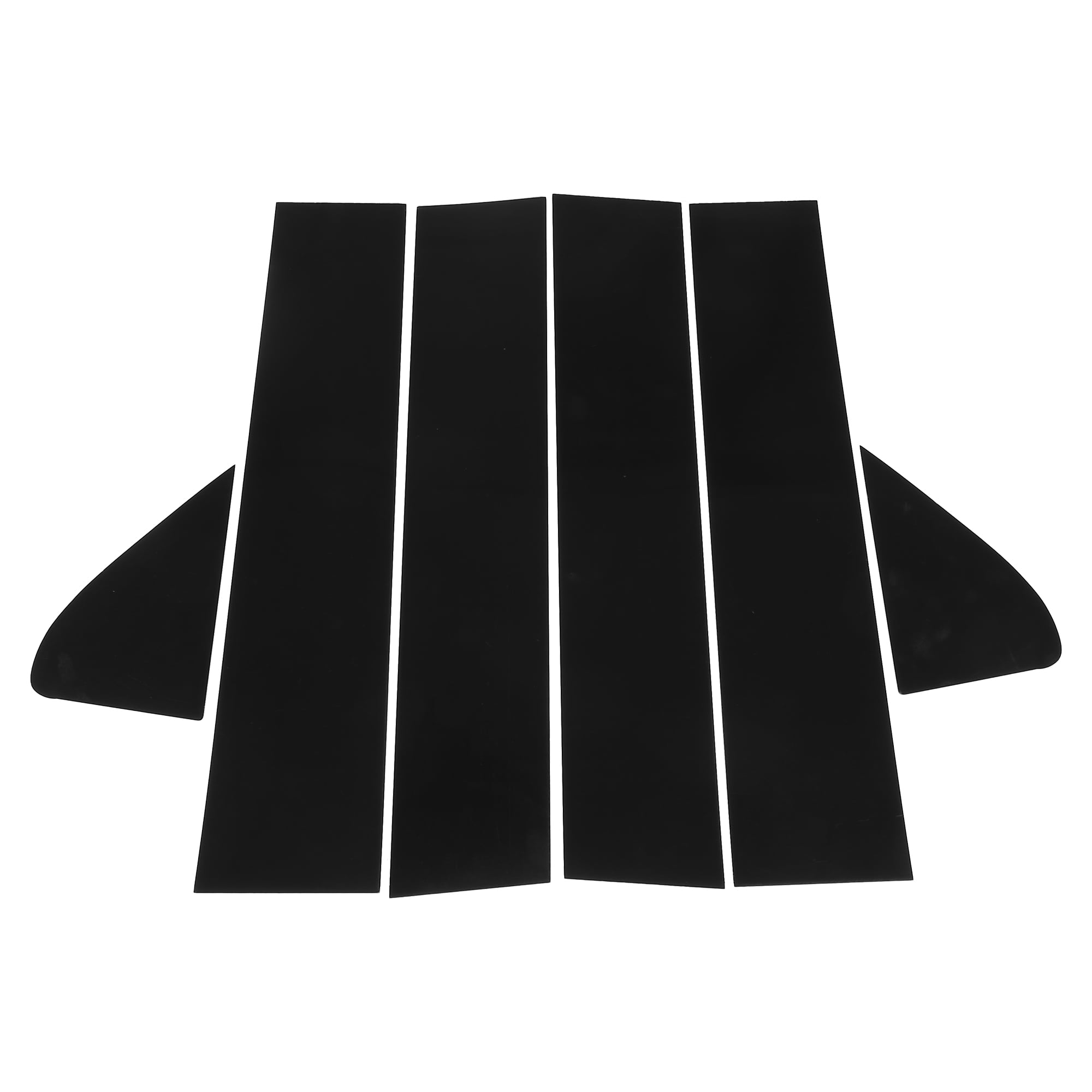 Unique Bargains 6Pcs Anti Scratch Sticker Door Pillar Window Trim Black