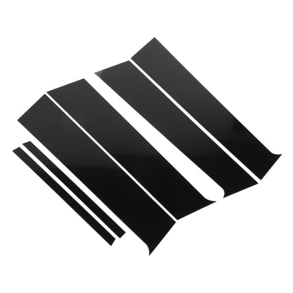 Unique Bargains 6Pcs Black Windshield B Pillar Trim Exterior Garnish Front Rear Left Right for Mitsubishi Lancer 08-17