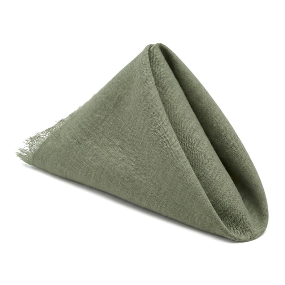 Unique Bargains 6Pcs Cotton Reusable Dinner Cloth Napkins Army Green 18x18inch