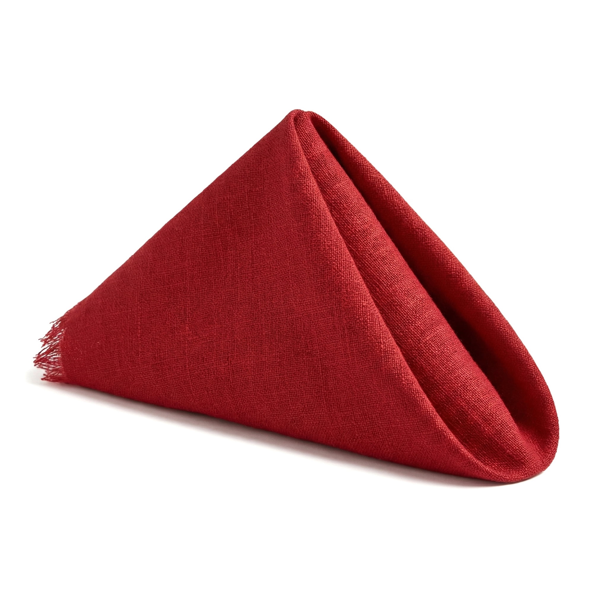 Unique Bargains 6Pcs Cotton Reusable Dinner Cloth Napkins Burgundy 18x18inch
