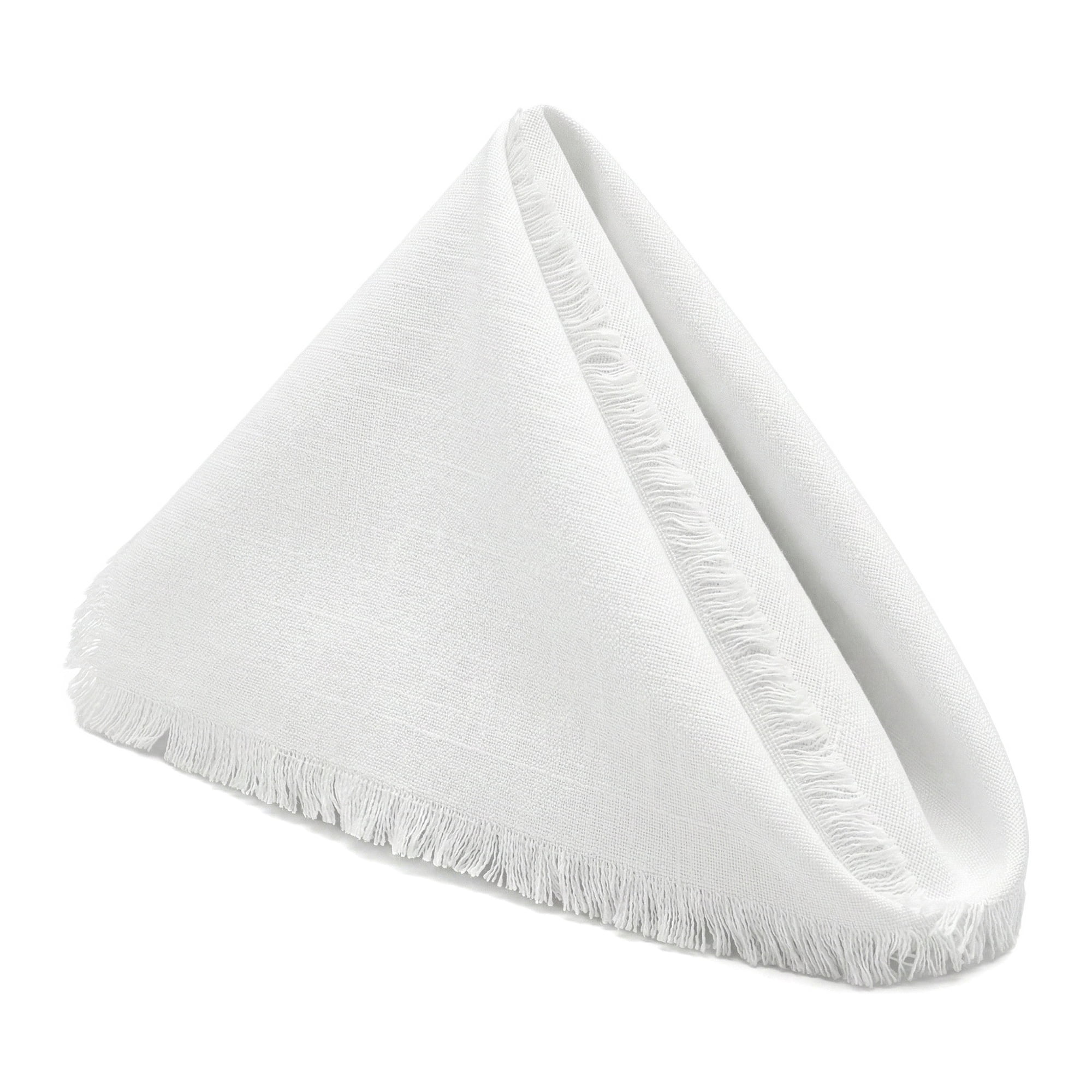Unique Bargains 6Pcs Cotton Reusable Dinner Cloth Napkins White 18x18inch