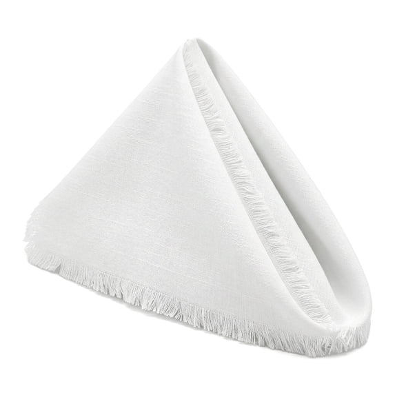 Unique Bargains 6Pcs Cotton Reusable Dinner Cloth Napkins White 18x18inch