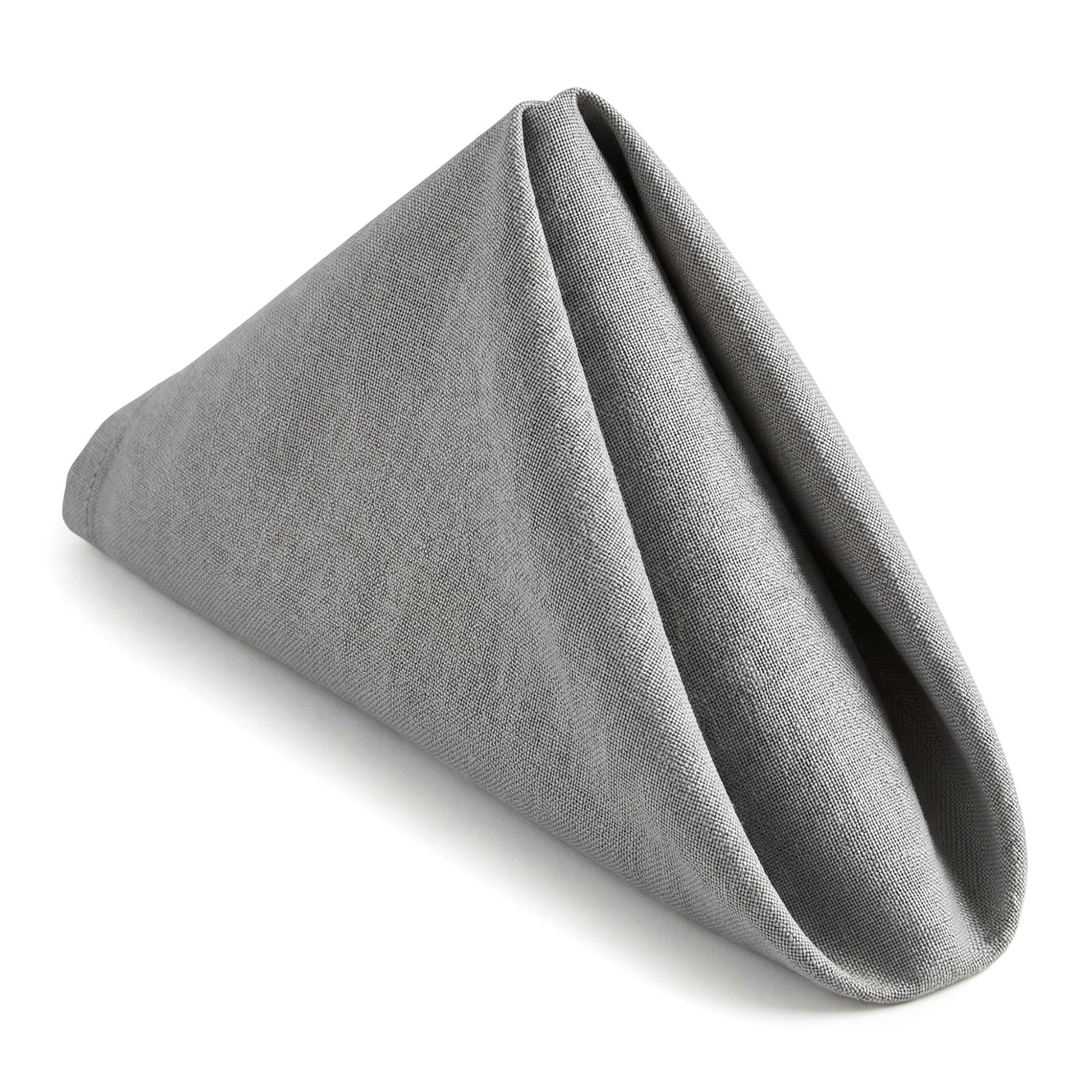 Unique Bargains 6Pcs Cotton Reusable Party Cloth Napkins Gray 18x18inch