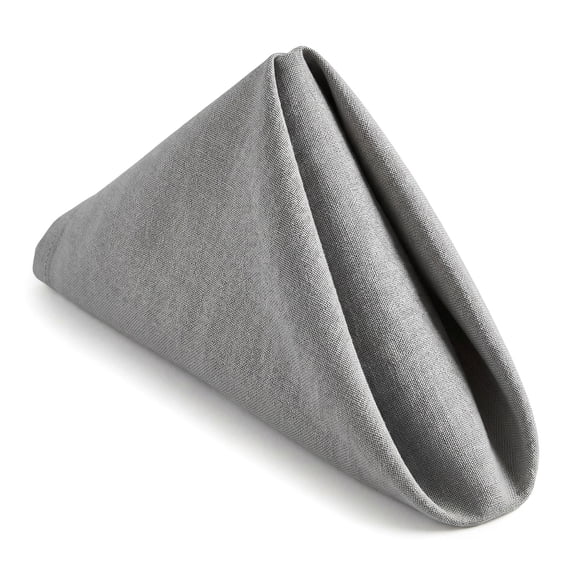 Unique Bargains 6Pcs Cotton Reusable Party Cloth Napkins Gray 18x18inch