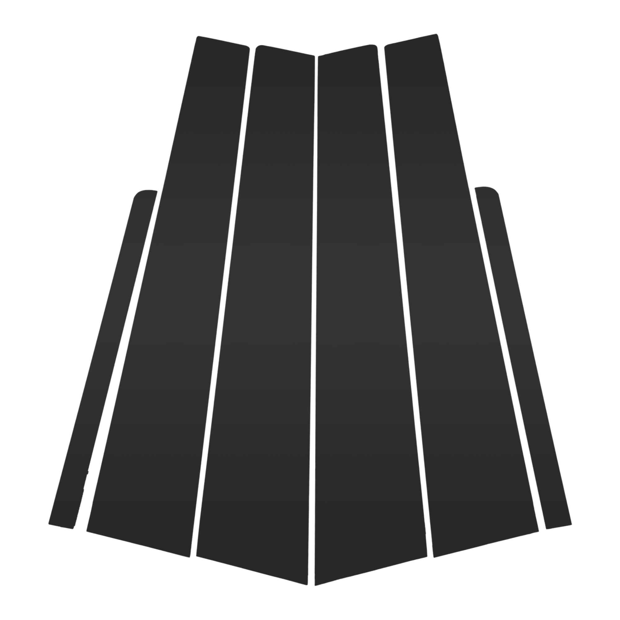 Unique Bargains 6Pcs Door Pillar Window Trim for KIA Rio 2006-2011 Black