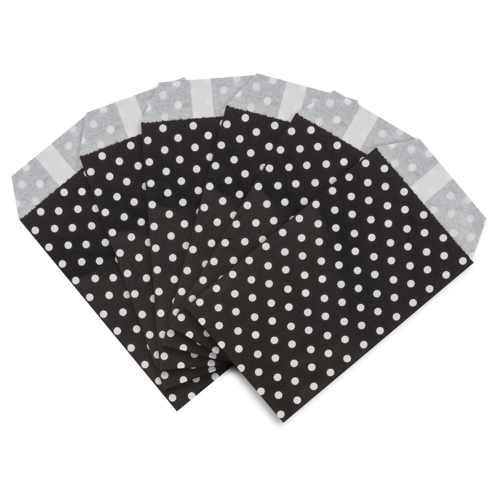 Unique Bargains 6Pcs Elegant Mini Gift Bags for Everyday Use Black 3.1" x 5.1"