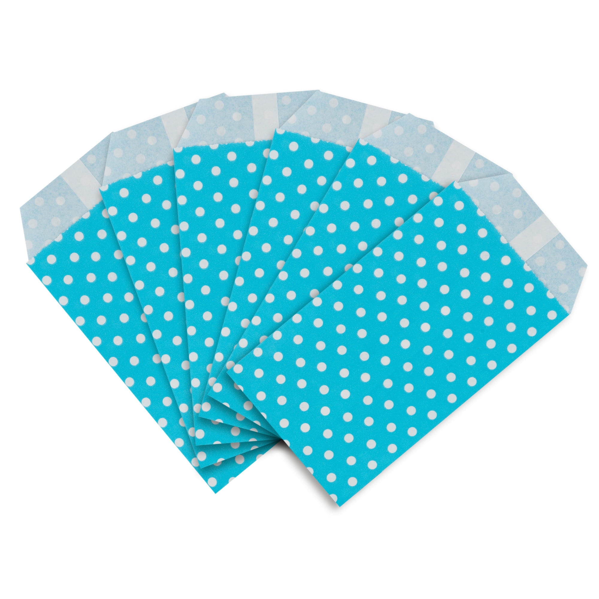 Unique Bargains 6Pcs Elegant Mini Gift Bags for Everyday Use Blue 3.1" x 5.1"