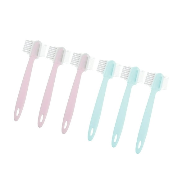 Unique Bargains 6Pcs Eyebrow Razor Facial Razor Brow Shaper Eyebrow Trimmer Tool Pink Blue ABS Stainless Steel