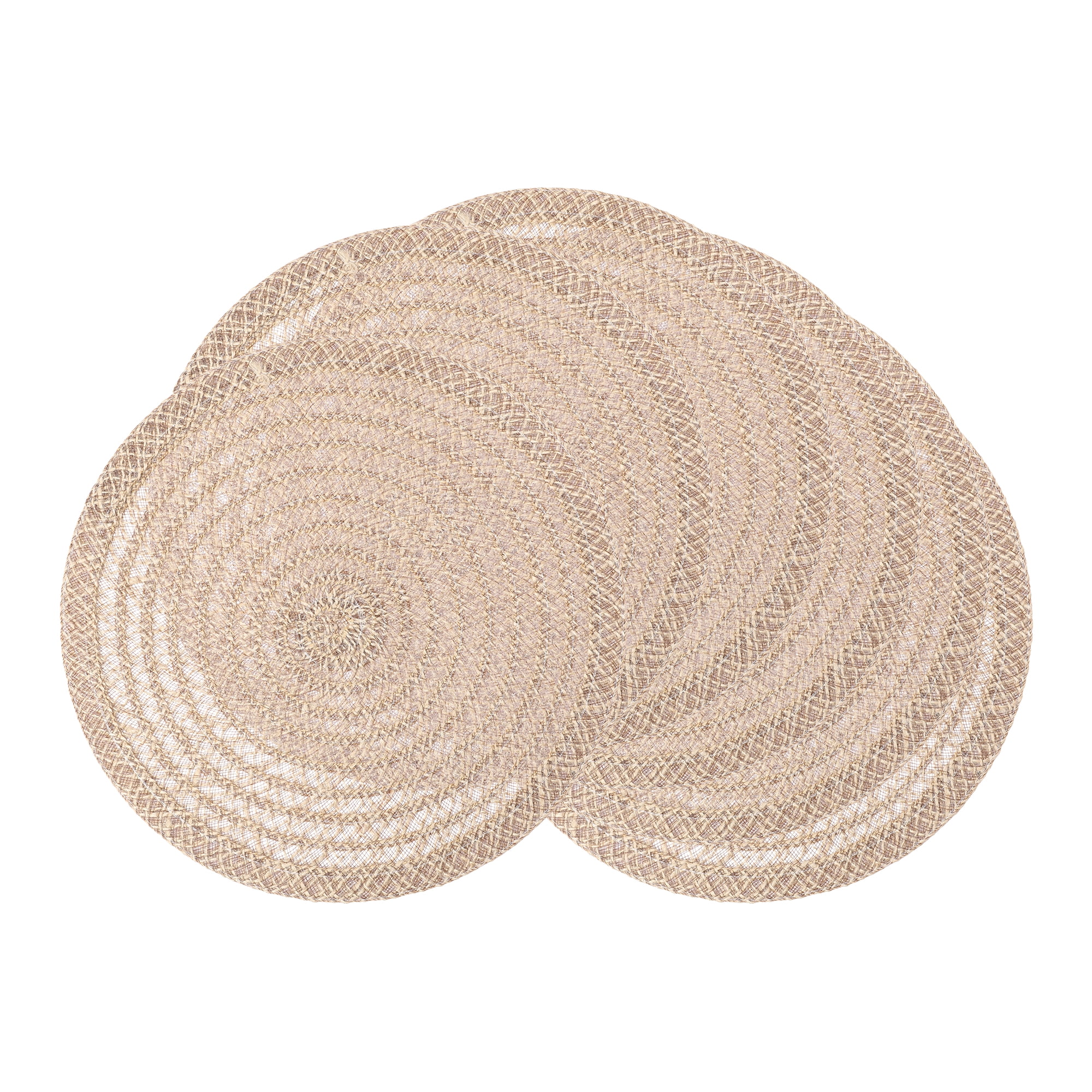 Unique Bargains 6Pcs Farmhouse Hollowed-out Placemats Brown 15x15inch