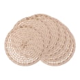 thumbnail image 1 of Unique Bargains 6Pcs Farmhouse Hollowed-out Placemats Brown White 15" x 15", 1 of 6