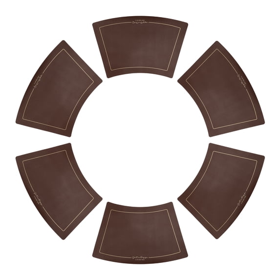 Unique Bargains 6Pcs Faux Leather Heat Resistant Placemats Coffee 20.1x11.8inch