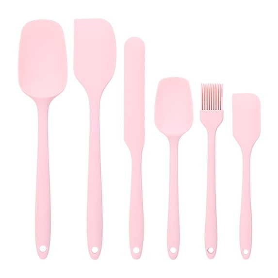Unique Bargains 6Pcs Heat-Resistant Dishwasher Safe Kitchen Utensils Pink