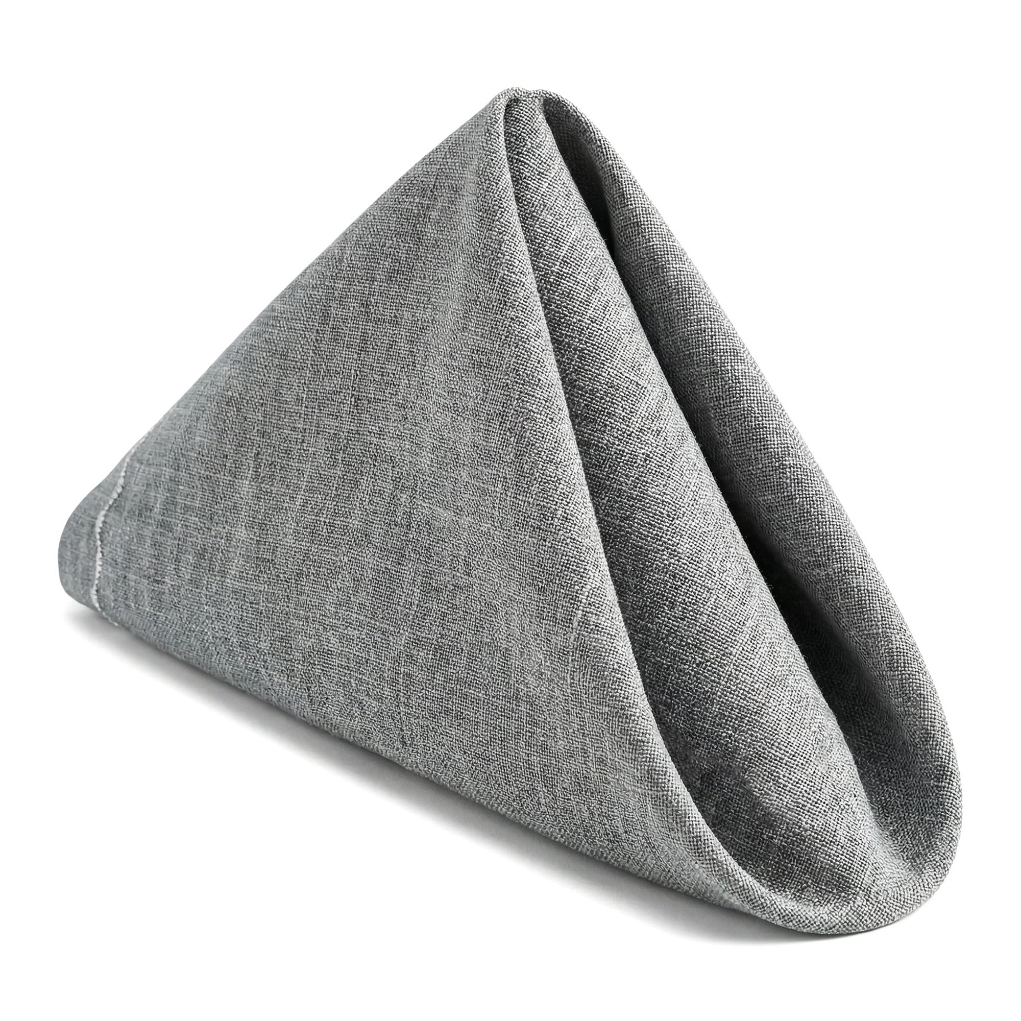 Unique Bargains 6Pcs Linen Washable Reusable Cloth Napkins Smoky Gray 20x20inch