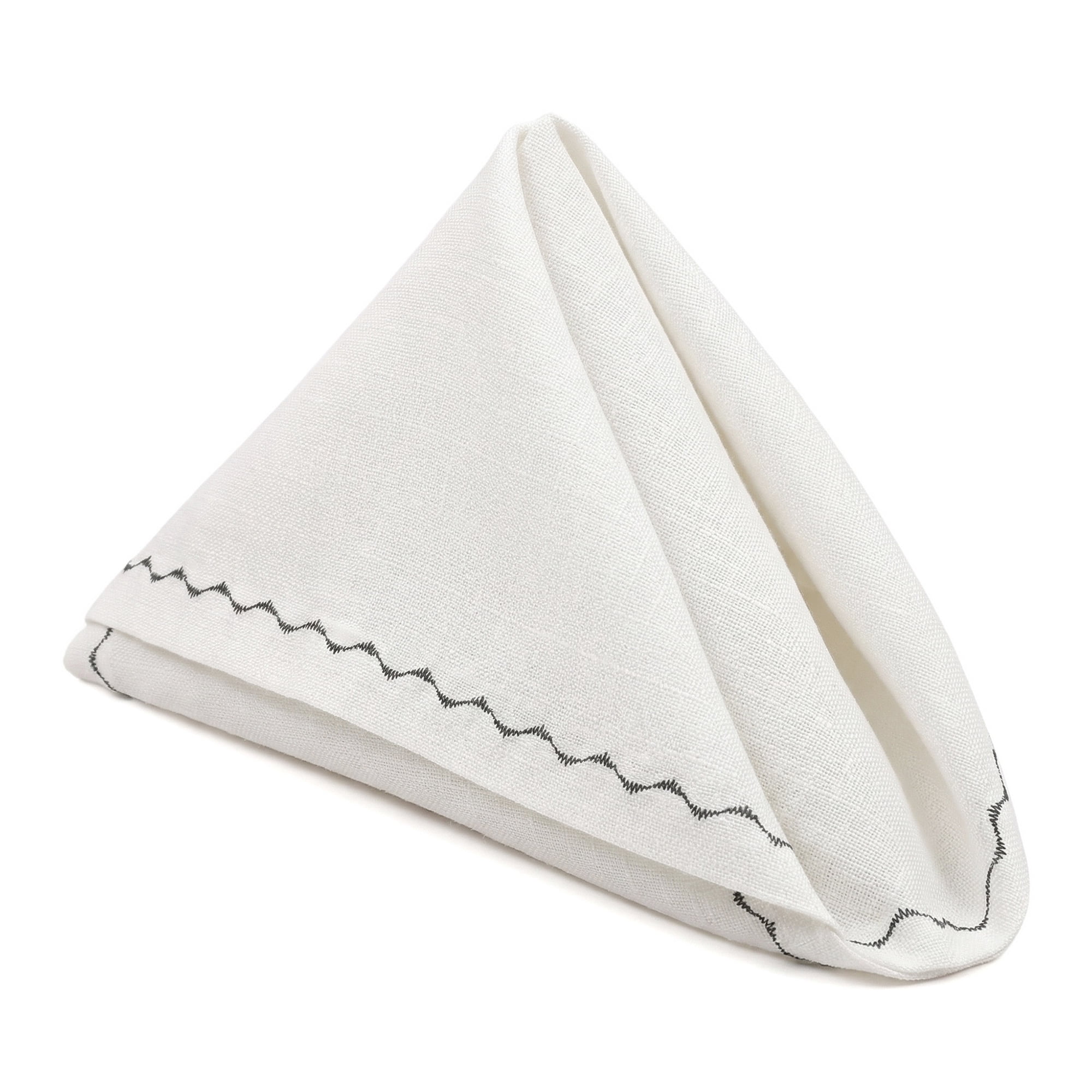 Unique Bargains 6Pcs Linen Washable Reusable Cloth Napkins White 20x20inch