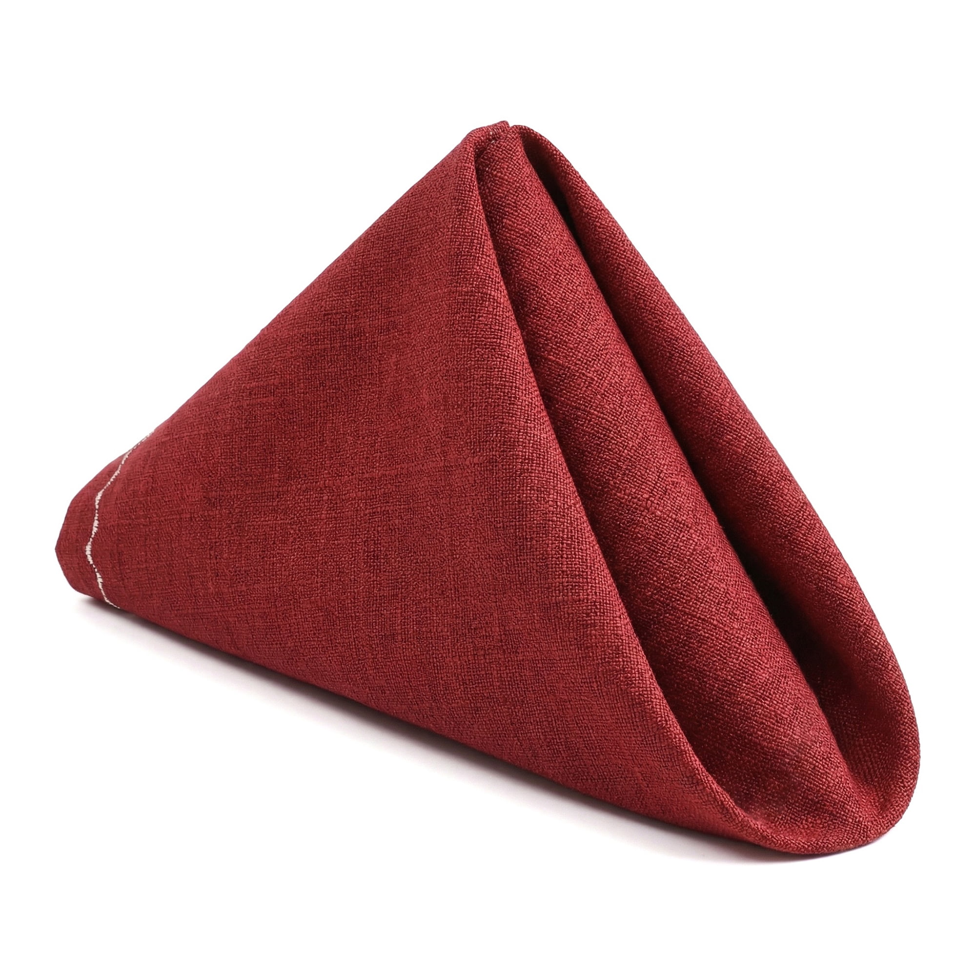 Unique Bargains 6Pcs Linen Washable Reusable Cloth Napkins Wine Red 20x20inch