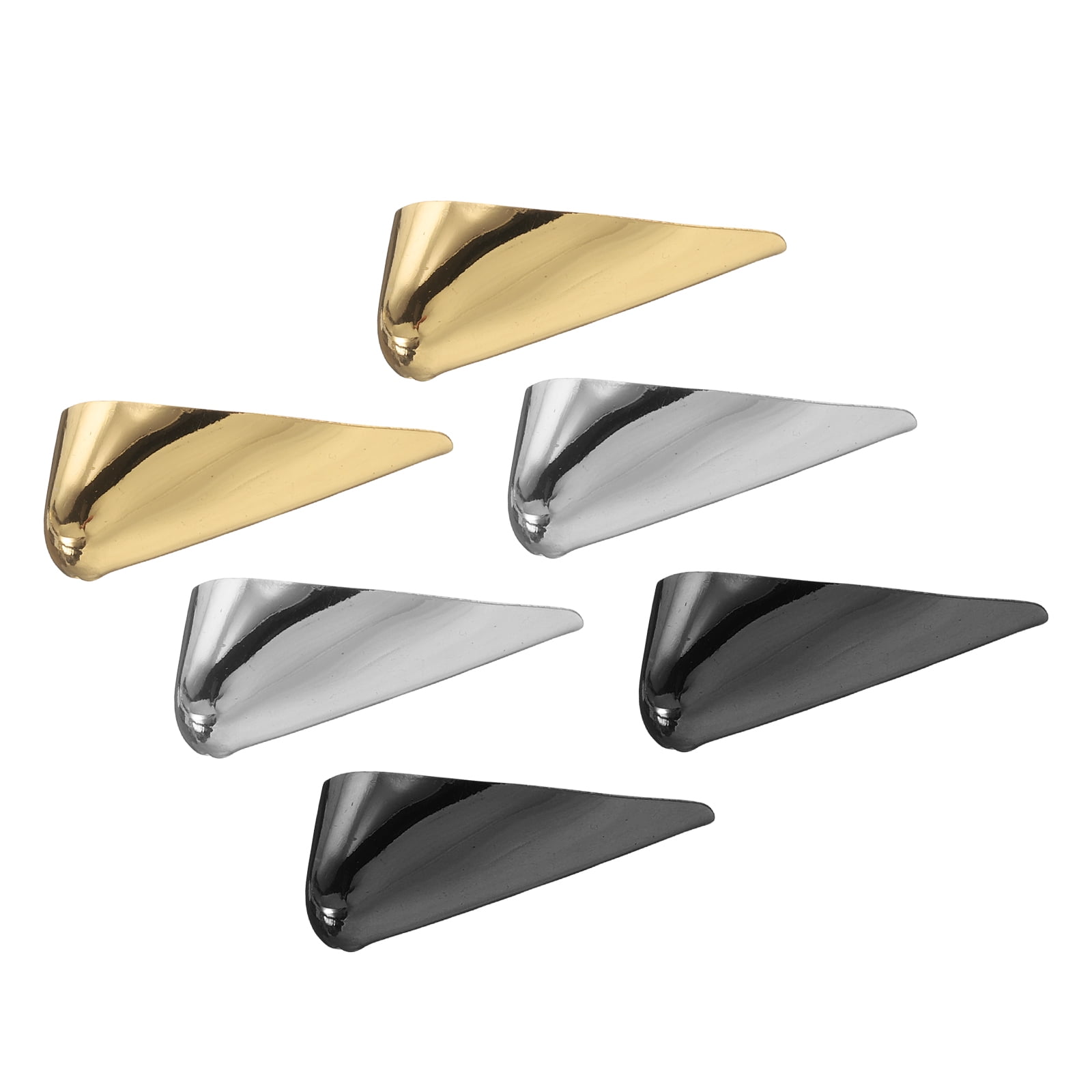 Unique Bargains 6Pcs Metal Pointed Protector High Heel Toe Caps Durable Shoe Tip Cover