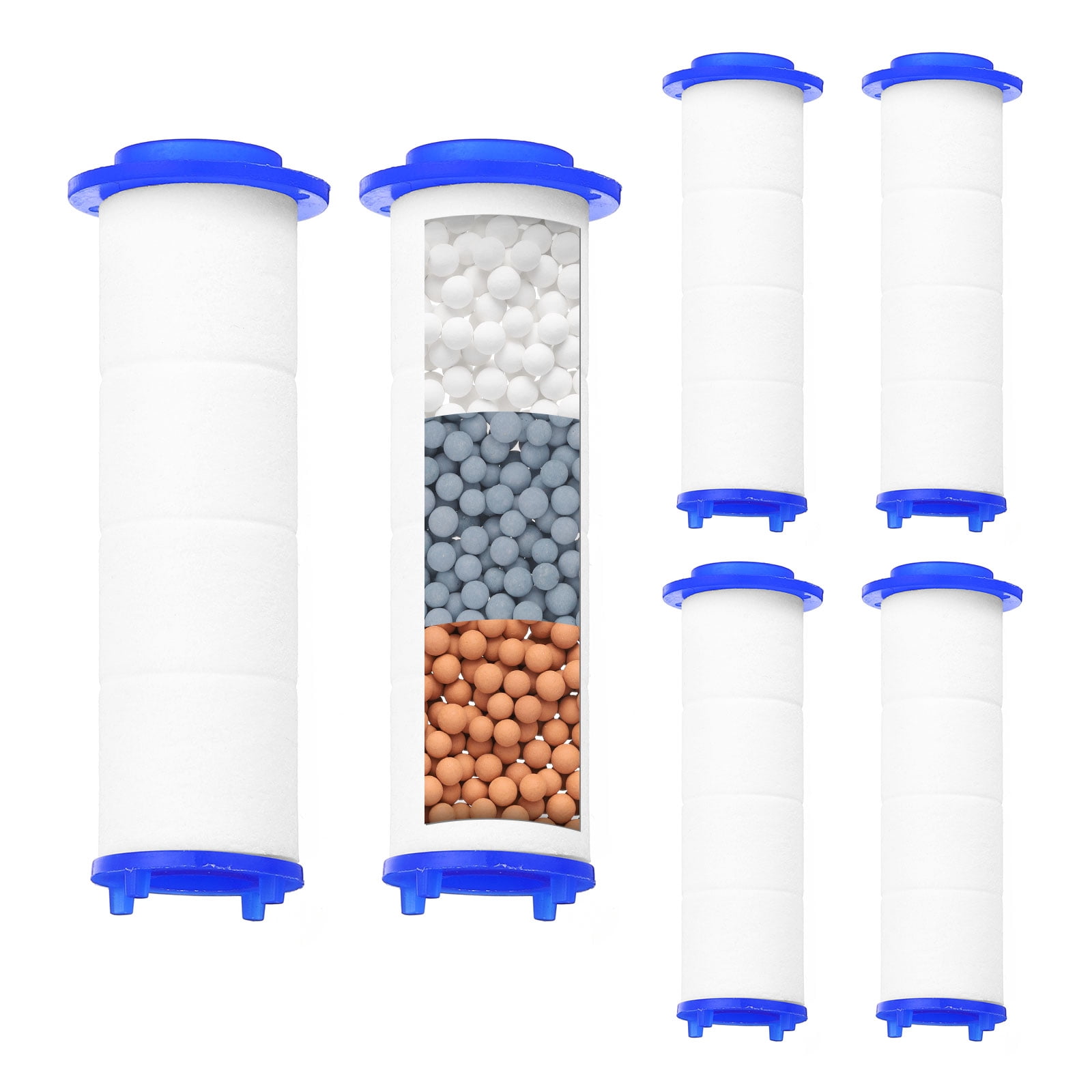 Unique Bargains 6Pcs PP Cotton Replacement With Calcium Balls Jet Sets 2.8"