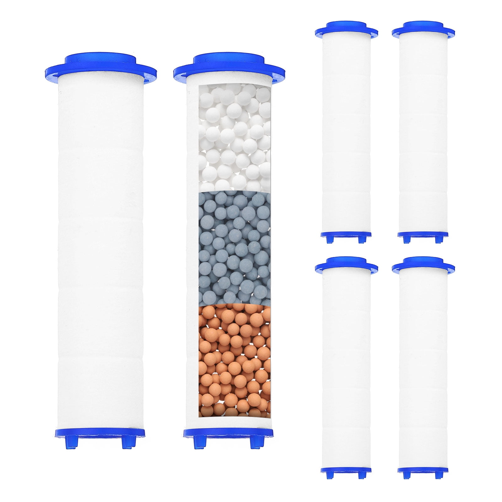 Unique Bargains 6Pcs PP Cotton Replacement With Calcium Balls Jet Sets 3.3"