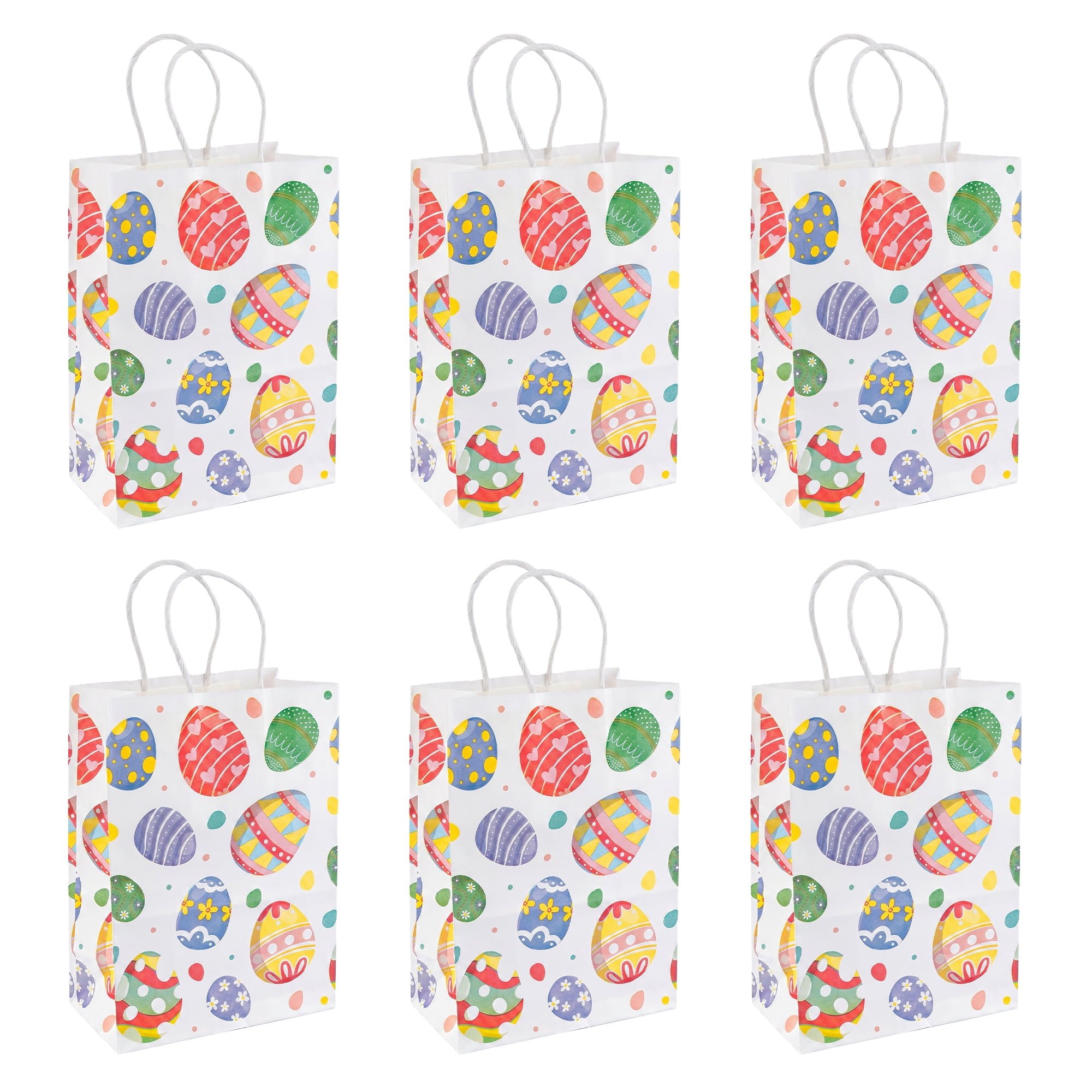 Unique Bargains 6Pcs Playful Kawaii Candy Goodie Gift Bags Easter Egg 5.9" x 3.1" x 8.3"