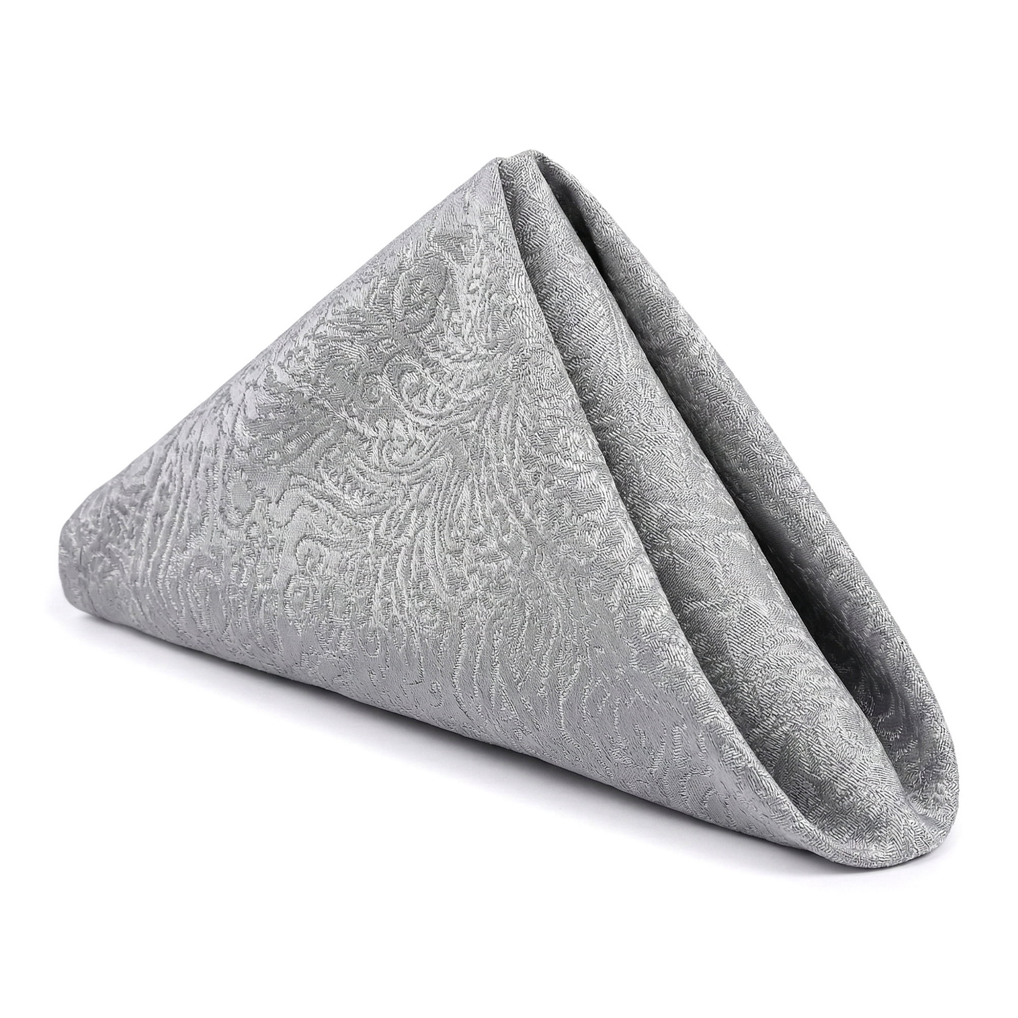 Unique Bargains 6Pcs Polyester Washable Cloth Napkins Light Gray 18x18inch