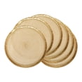 thumbnail image 1 of Unique Bargains 6Pcs Round Woven Decor Indoor Outdoor Placemats Gold 15x15inch, 1 of 6