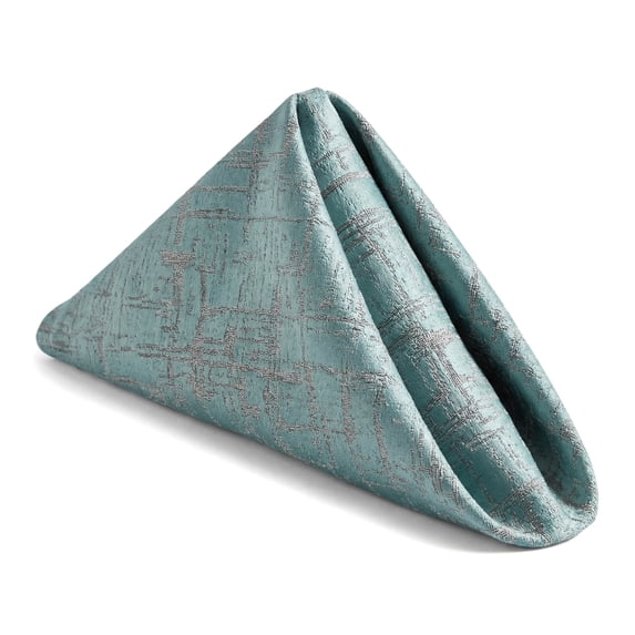Unique Bargains 6Pcs Satin Washable Reusable Cloth Napkins Blue 20x20inch