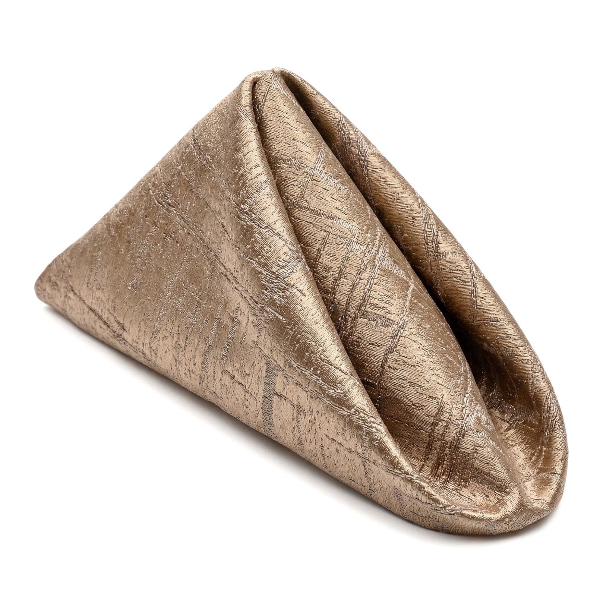 Unique Bargains 6Pcs Satin Washable Reusable Cloth Napkins Brown 20x20inch