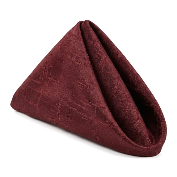 Unique Bargains 6Pcs Satin Washable Reusable Cloth Napkins Red 20x20inch