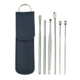 thumbnail image 1 of Unique Bargains 6 Pcs Stainless Steel Ear Cleansing Tool Set Ear Cleaner Ear Care Set Dark Blue, 1 of 7