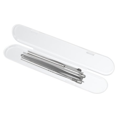 Unique Bargains 6 Pcs Stainless Steel Ear Cleansing Tool Set Ear Cleaner Ear Care Set