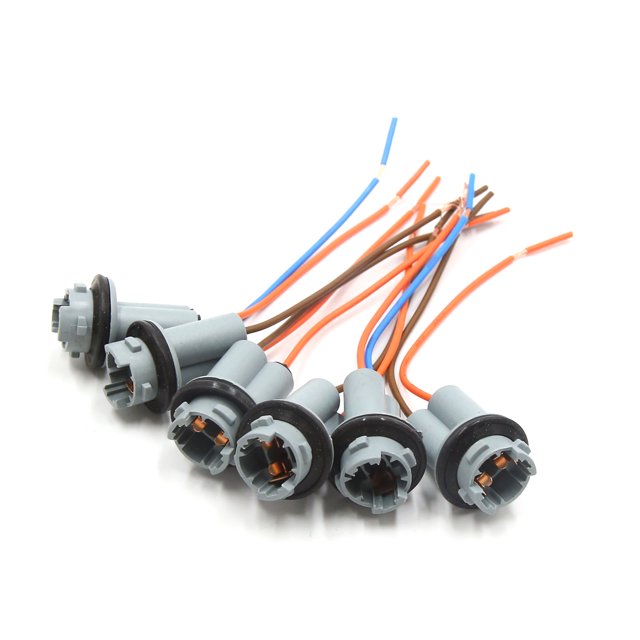 10PCS T10 168 194 W5W Light Bulb Extension Wiring Harness – Female Socket Connector