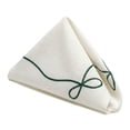 thumbnail image 1 of Unique Bargains 6Pcs Washable Cotton Linen Cloth Napkins Dark Green 14x20inch, 1 of 6