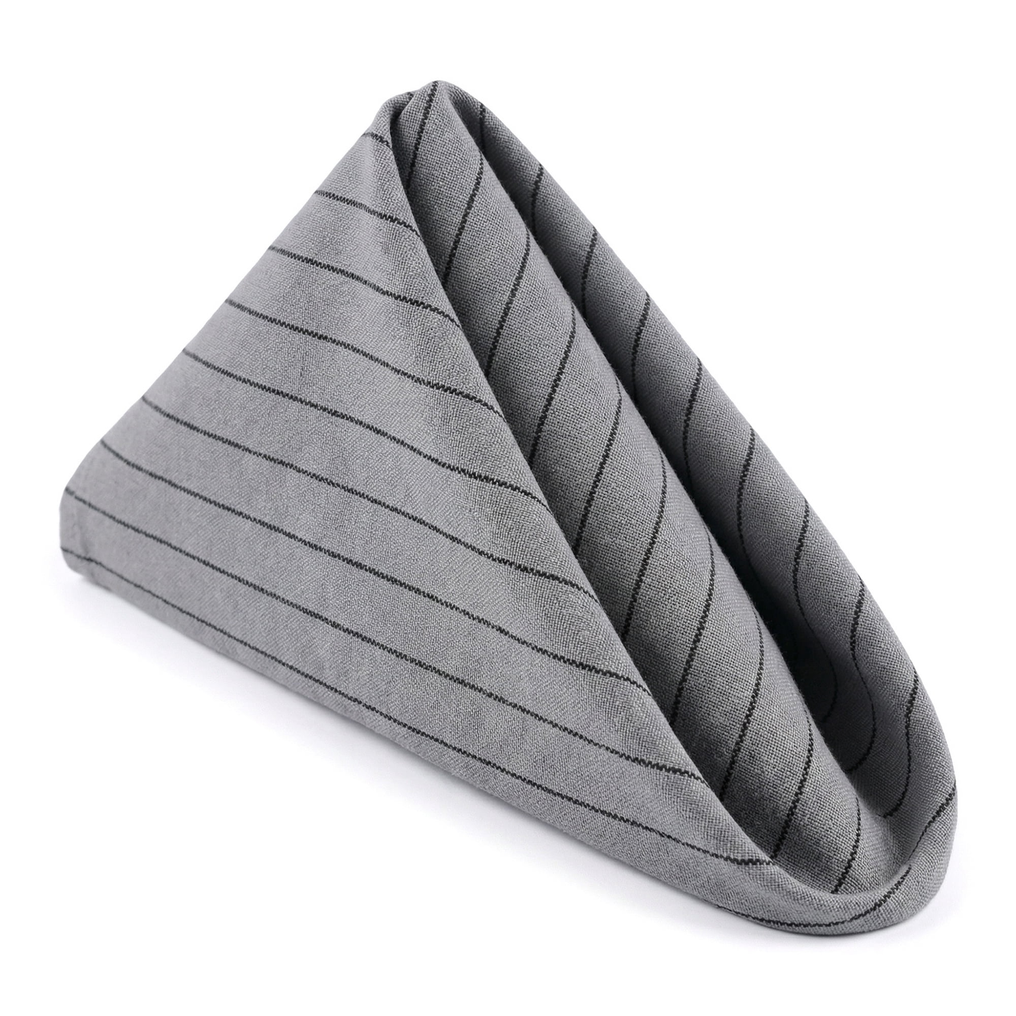 Unique Bargains 6Pcs Washable Reusable Table Dinner Napkins Gray Black 24x16inch