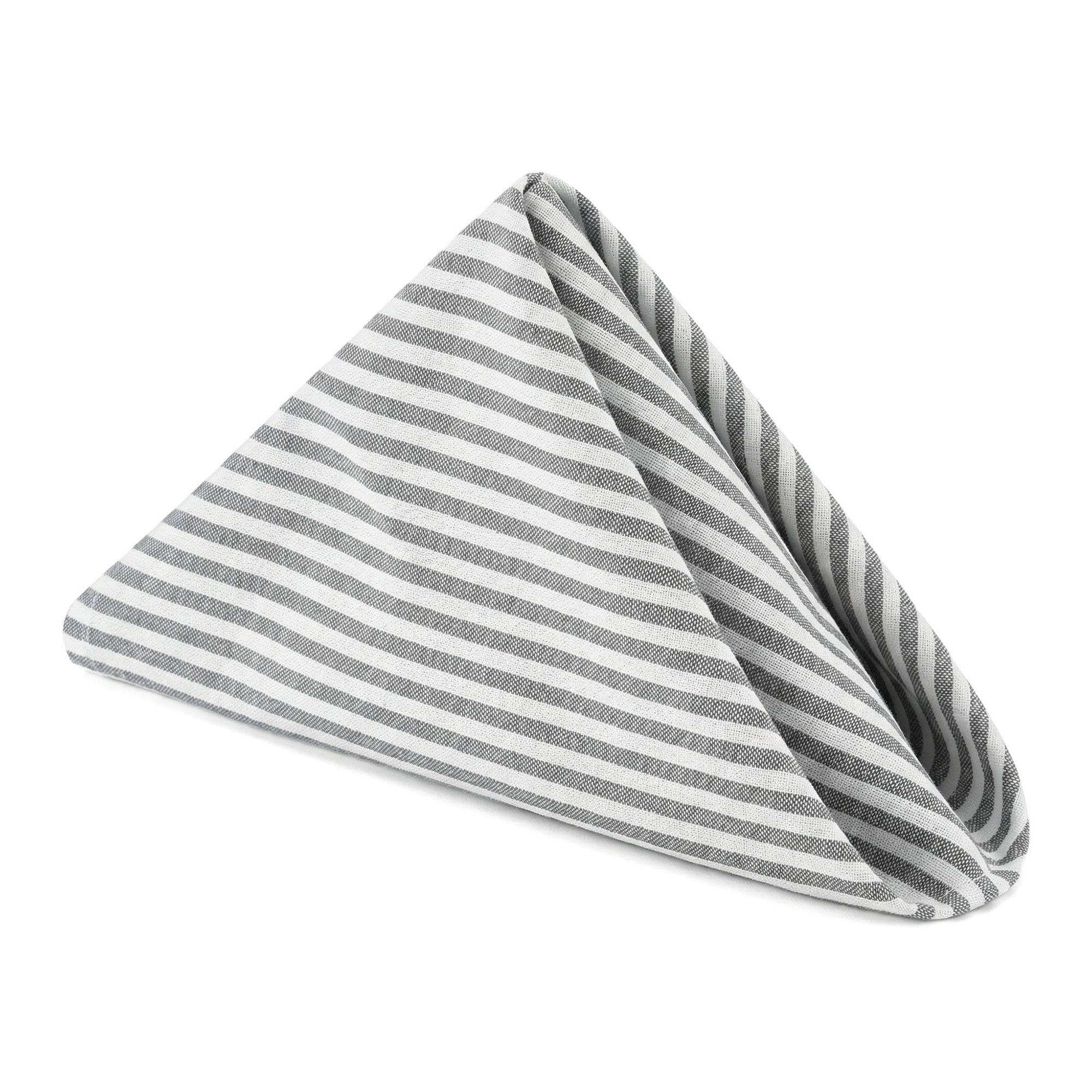 Unique Bargains 6Pcs Washable Reusable Table Dinner Napkins Gray White 24x16inch